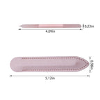 2 Pcs Transparent Pink Glass Cuticle Pusher Tool - Image 2