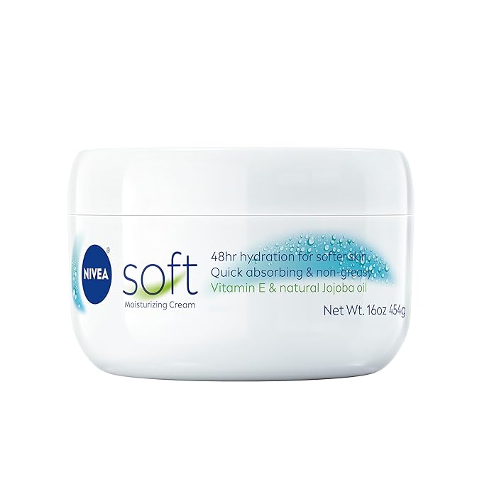 NIVEA Soft Refreshingly Soft Moisturizing Cream, Lightweight Body Moisturizer by Nivea