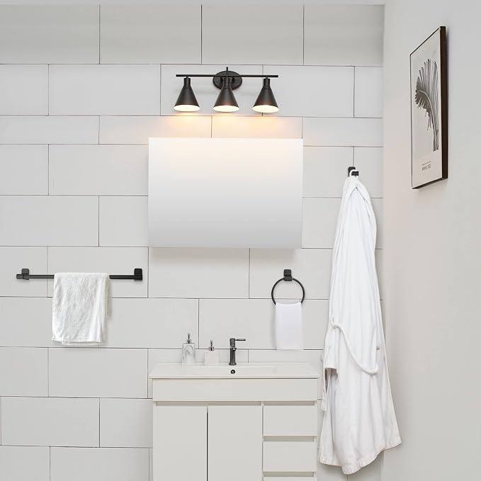 Globe Electric 52060 Tristan 5-Piece All-In-One Bathroom Set, Matte Black - Image 4
