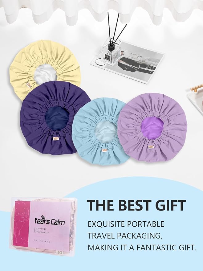 Years calm Reusable Waterproof Shower Caps - Image 5