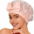 Shower Cap for Women, Cute Bow Waterproof Reusable Bath Cap, Non-Slip Anti by TUVATU