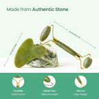 PLANTIFIQUE Jade Roller & Gua Sha Set – Real Jade Facial Tools - Image 5