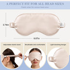 Silk Sleep Mask, Eye Mask for Sleep Women Men, Mulberry Sleeping Mask - Image 2