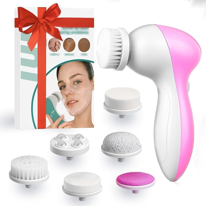 Facial Cleansing Brush Face Scrubber, 7-in-1 Electric Spin Cleanser Brushes by Unknown