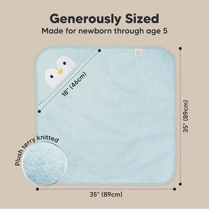 KeaBabies Hooded Baby Towel for Newborn - Image 4