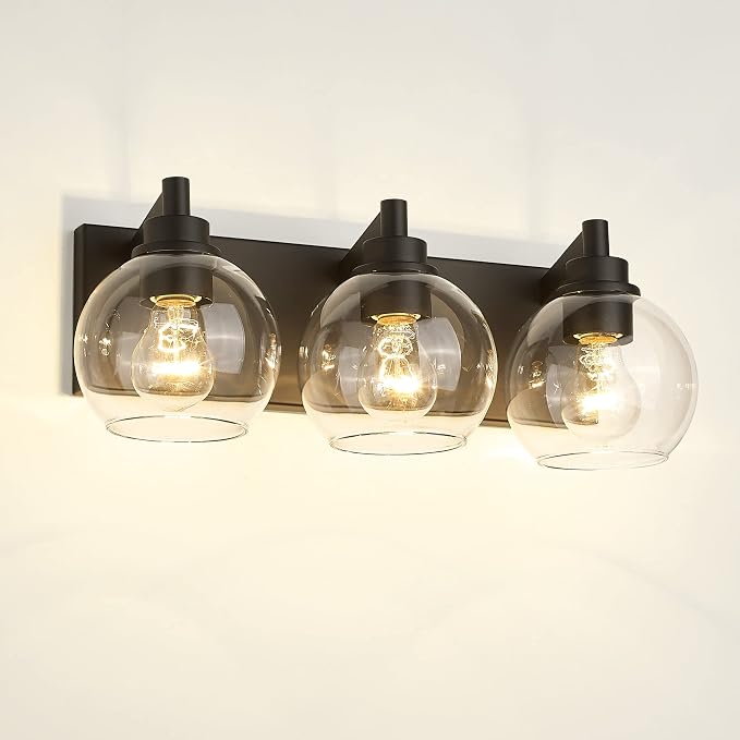 Bathroom Light Fixtures, 3-Light Matte Black Vanity Light, Modern Wall Sconces - Image 7