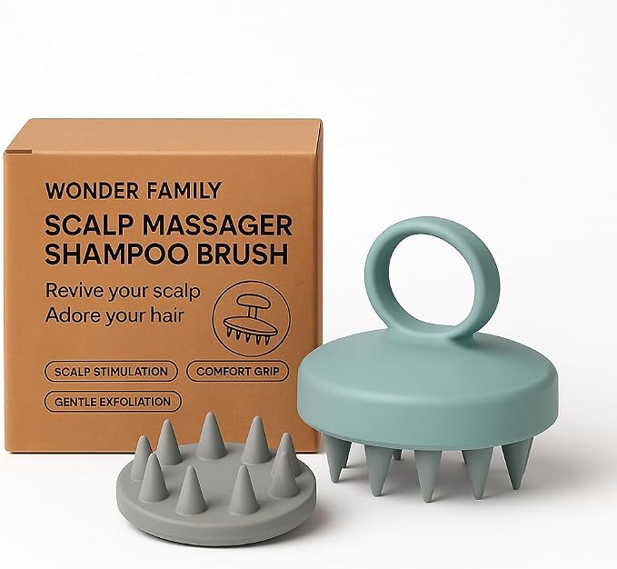 WONDER FAMILY Silicone Scalp Scrubber by WONDERFAMILY