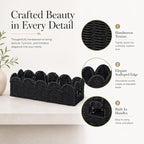 Scalloped Toilet Tank Basket for Back of Toilet, Bathroom Organizer for Tank Top - Image 4