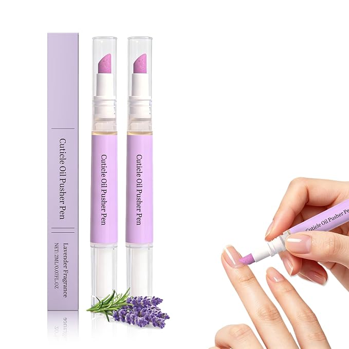 2-in-1 Cuticle Oil Pusher Pen, 2026 New Ceramic Cuticle Pusher & Oil Pen by Unknown