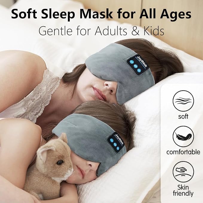 Joythink Sleep Headphones Wireless Eye Mask Kids Children Silk Wireless - Image 2