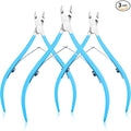 Mudder 3 Pack Blue Cuticle Trimmer Nippers Cutter Tool Stainless Steel Nail by Mudder