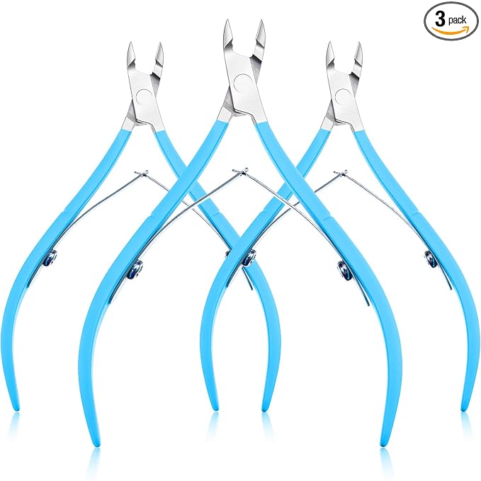 Mudder 3 Pack Blue Cuticle Trimmer Nippers Cutter Tool Stainless Steel Nail by Mudder