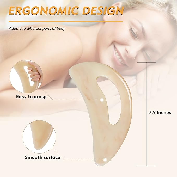 AICNLY Large gua sha Massage Tool, Lymphatic Drainage Massager, Muscle Scraping - Image 2