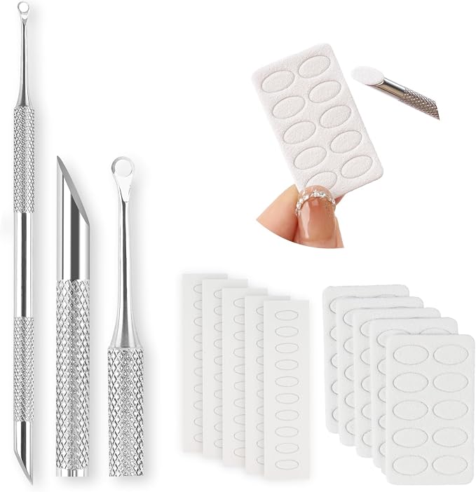 Pre-Treatment Cuticle Pusher, ASTONFOG Dual Ended Cuticle Remover Russian Prep by ASTONFOG