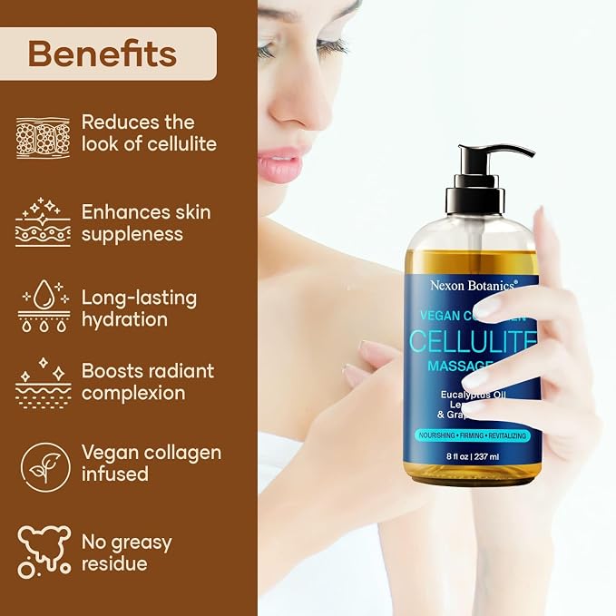 Anti-Cellulite Massage Oil for Massage Therapy 8 fl oz - Image 2