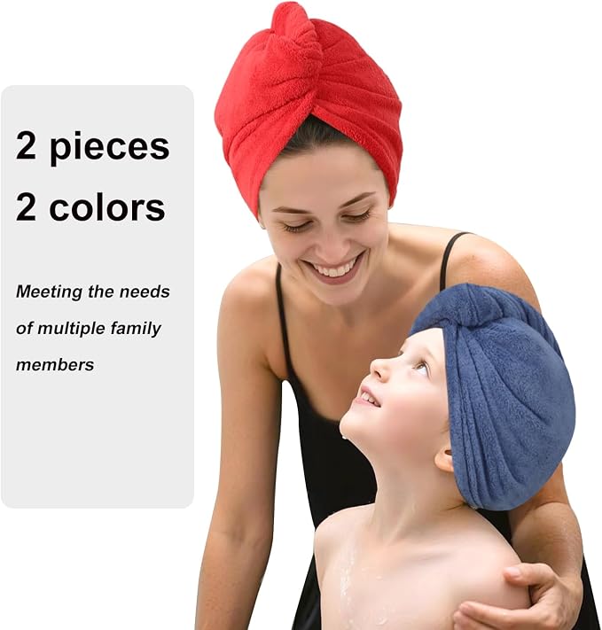 Microfiber Hair Drying Towel Wrap - Image 5