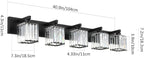 Aipsun Bathroom Vanity Light Black Light Fixtures 5 Light Crystal Vanity Light - Image 6