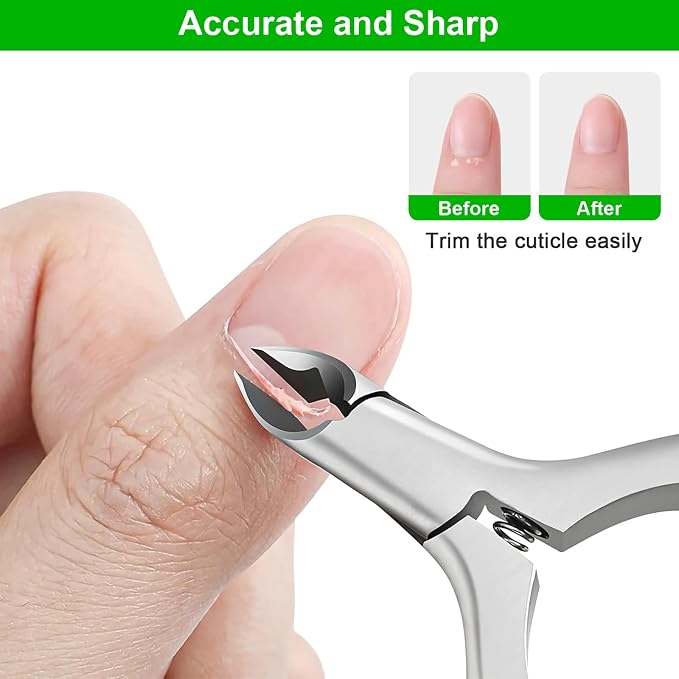 CGBE Cuticle Trimmer, 3/4 Jaw Extremely Sharp Cuticle Nippers, Professional - Image 3