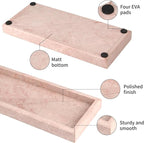 Marble Bathroom Vanity Tray, Natural Luxury Vanity Home Kitchen Bathroom Table - Image 3