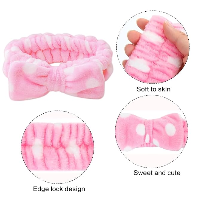 25 Pcs Pink Spa Headband Bulk Set - Image 5