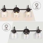 Bronze Bathroom Vanity Lights, 3-Light Vanity Light Fixtures - Image 4
