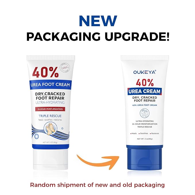 OUKEYA Urea Cream 40 Percent Tube 3 Oz, Foot & Hand Cream - Image 5
