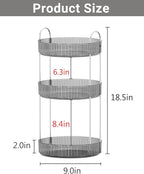 Asayuee 360 Rotating Makeup Organizer, 3 Tier Large Capacity Make Up Organizers - Image 2