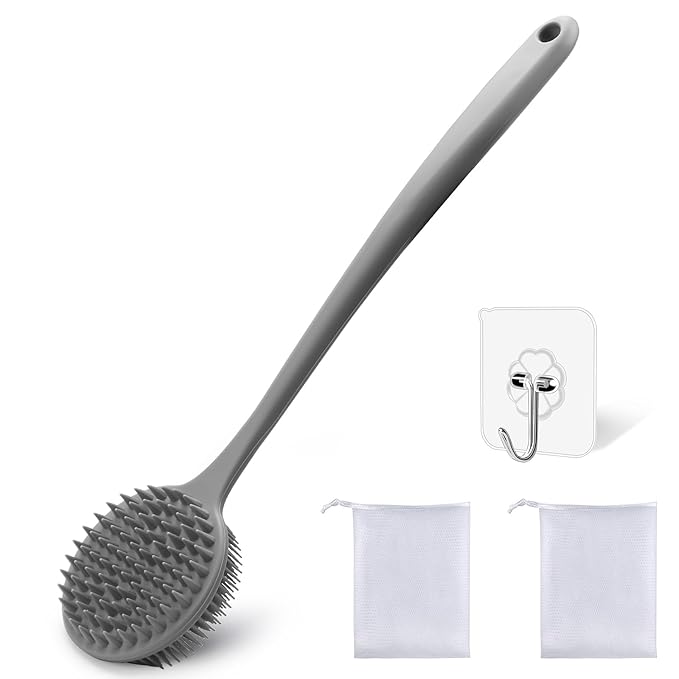 Silicone Body Scrubber for Shower Men Women – Dual-Sided Exfoliating & Massage by YouthRun