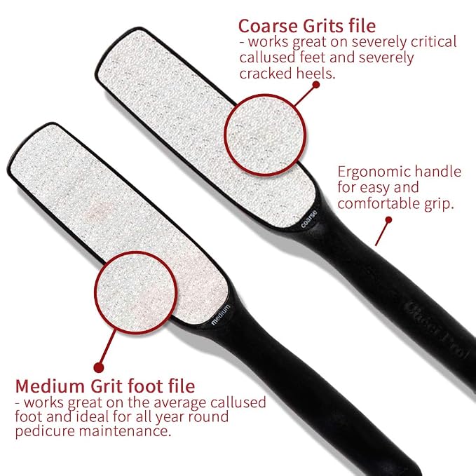 Checi Autoclave Sanitize and Sterilize Dual Coarse and Medium Foot File Carded - Image 3