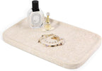 Karibiber Natural Marble Vanity Tray, 11.8" Marble/Stone Bathroom Tray by Karibiber