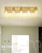 Bathroom Light Fixtures, 5 Light Brushed Gold Vanity Light, 32 Inch Modern Wall - Image 7