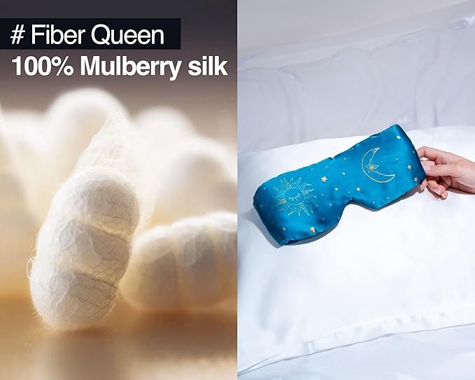 Fleur&Yang Silk Sleep Mask, Adjustable Blackout Sleeping Mask - Image 5