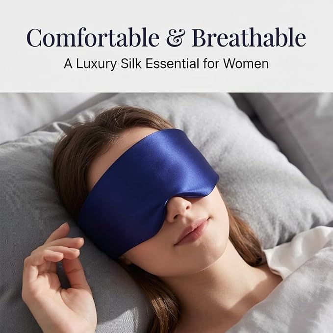 Silk Sleep Mask for Side Sleepers, 100% 22 Momme Mulberry Silk, Full Coverage - Image 7