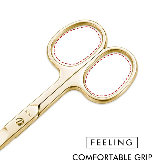 LIVINGO Sharp Curved Nail Cuticle Scissors, Premium Stainless Steel Blade - Image 4