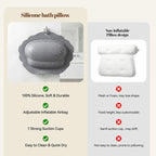 Silicone Bath Pillow for Tub – Inflatable Bathtub Pillows for Head & Neck - Image 6