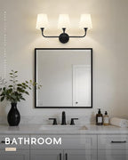 Bathroom Light Fixtures, 3-Light Matte Black Vanity Lights - Image 5