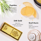 MIZON Under Eye Patches for Puffy Eyes & Dark Circles, 24K Gold & Snail Mucin - Image 4