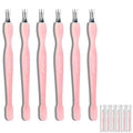 6Pcs 2-in-1 Cuticle Fork with Pusher, Dual-end Cuticle Remover Nail Pusher by HaimiLiyaHome
