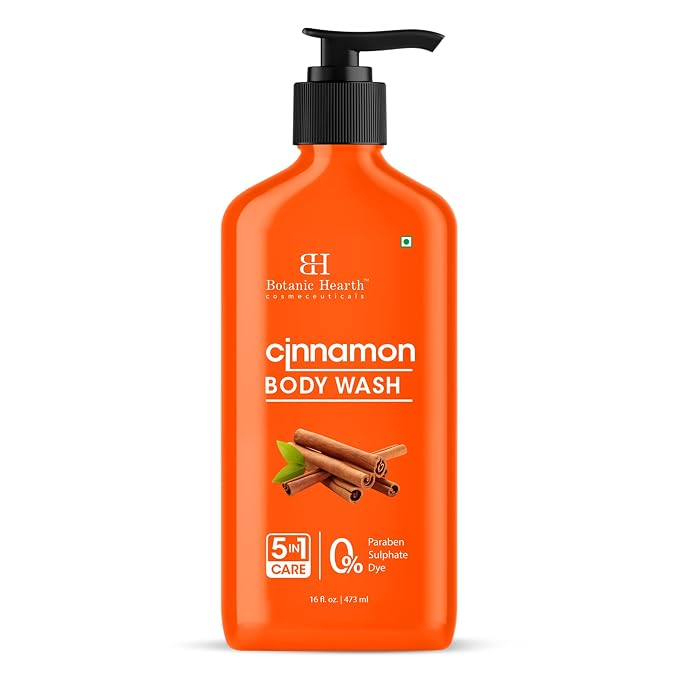 Botanic Hearth Cinnamon Body Wash – Invigorating 5-in-1 Shower Gel by BestHairCareProducts