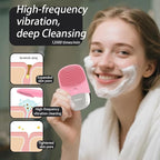 Facial Cleansing Brush, 3-in-1 Electric Silicone Face Scrubber, Vibrating - Image 2