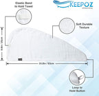 KEEPOZ Hair Towel Wrap Quick Dry 100% Cotton Super Absorbent Turban Head Wrap - Image 2