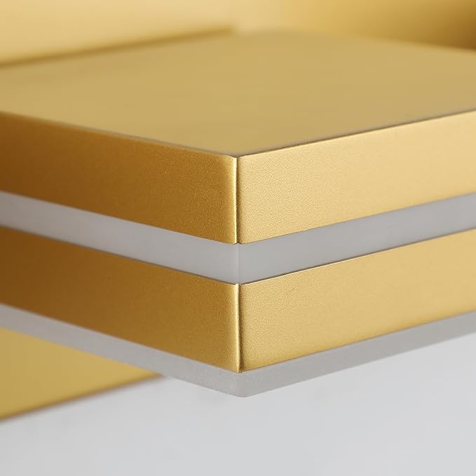 SineRise LED Modern Bathroom Vanity Light Fixtures, Matte Gold Modern Acrylic - Image 3