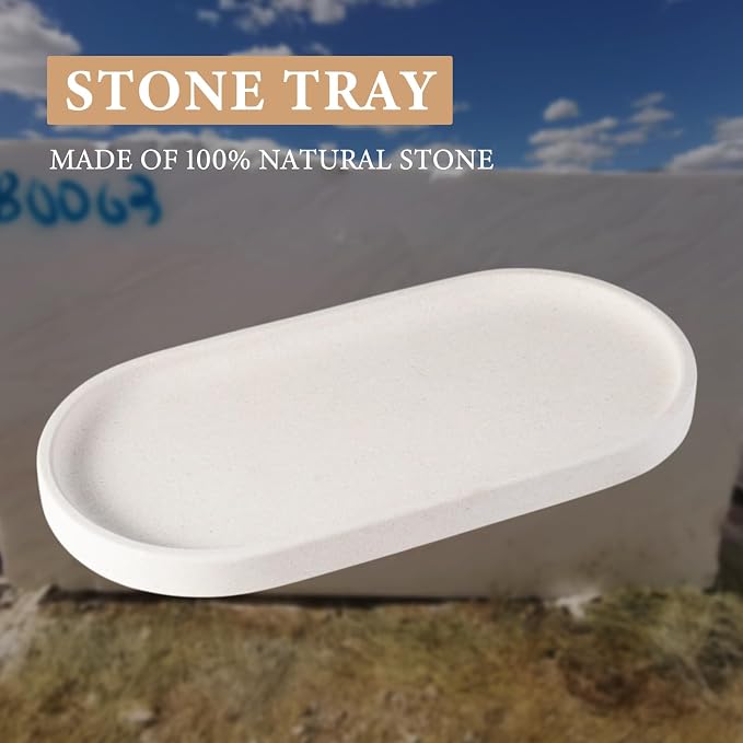 Koville Creamy White Marble Tray - Image 2