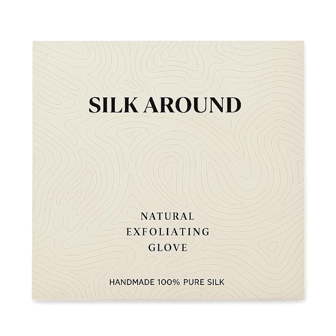 SILK AROUND Pure Silk Exfoliating Mitt Gloves - Image 2
