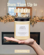 M&SENSE Lemon Vanilla Scented Candles, 19.4oz Organic Soy Wax, 110 Hours Long - Image 4