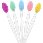 5 Pcs Lip Scrub Brush, Lip Scrubber Exfoliator, Double-Sided Silicone Lip Brush by Yoizyfree