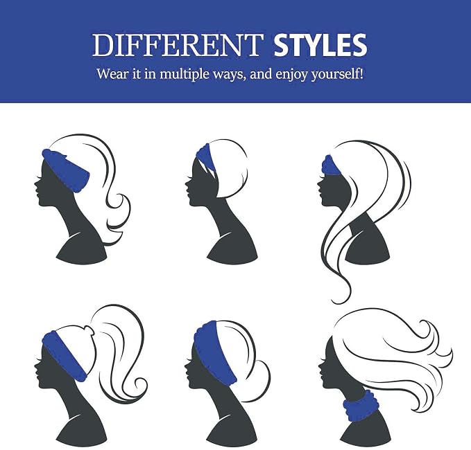 GiLi 2 Pack Wide Headbands for Women Boho African Knotted Non Slip Fashion Hair - Image 6