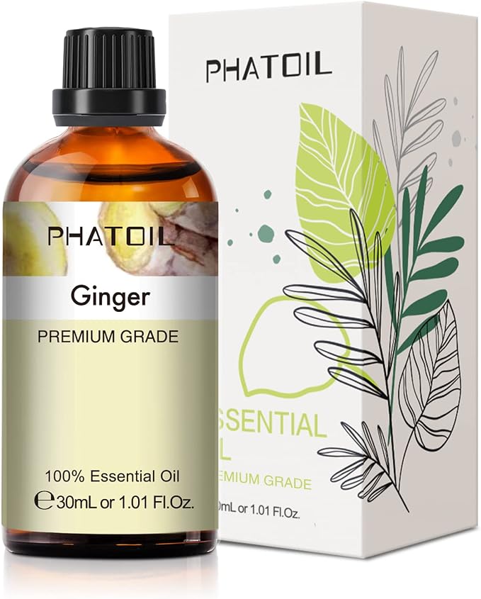 Ginger Essential Oil, 1.01Fl.Oz PHATOIL Pure Essential Oil Singles by PHATOIL