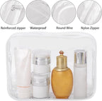 Tbestmax 10 Pack Clear Cosmetic Bags Makeup Bags Portable Waterproof TSA - Image 3