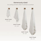 BIOWEAVES 100% Organic Cotton 700 GSM Plush 6-Piece Towel Set GOTS Certified - Image 7
